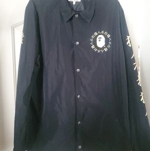 Bape Kangi Logo Coach Jacket